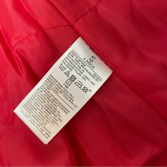 Red old navy girl pea coat - Picture 7 of 7